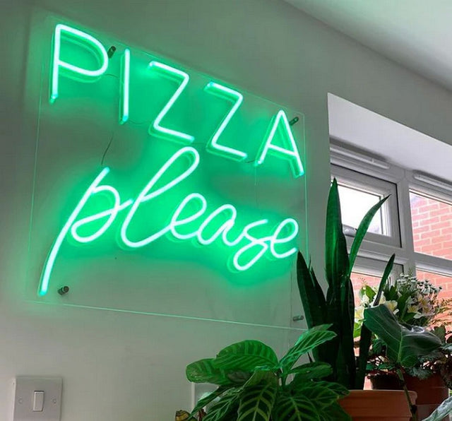 Pizza Please LED Neon Sign for Bar light up sign